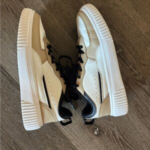 Stylish Tan and Black Women's Sneakers